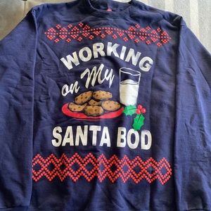 Christmas sweatshirt “Working on my Santa bod”